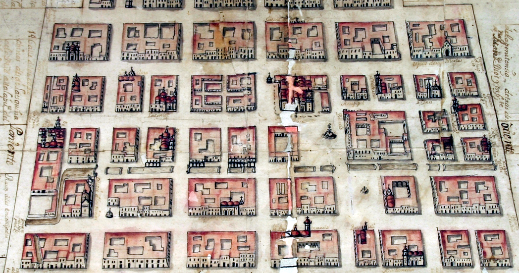 Mapa de México de 1720 para la recolección de la basura.